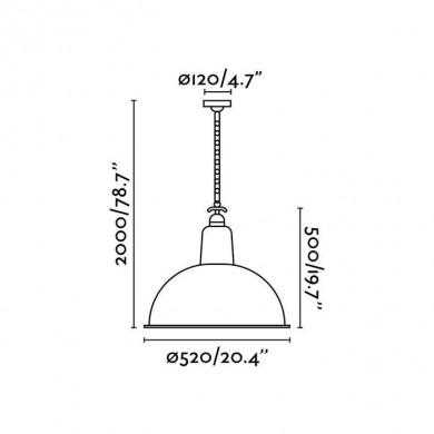 Suspension Lou Noir 1xE27 Max 15 W FARO 62800