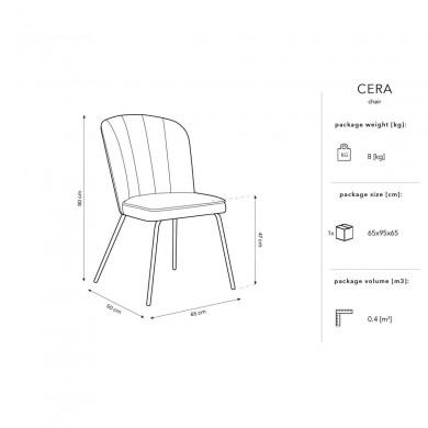 Chaise velours Cera Beige BOUTICA DESIGN MIC_CH_2_F10_CERA1