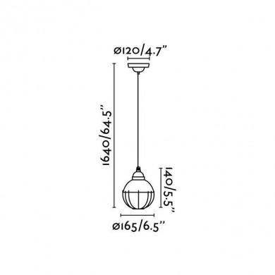 Suspension Claire Vert 1xE27 Max 15W FARO 62803