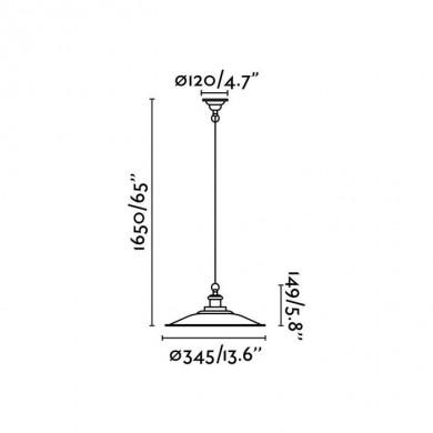 Suspension Lang Vert 1xE27 Max 15 W FARO 62805