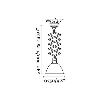 Suspension Mou Noir 1xE27 Max 15W FARO 62806