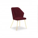 Chaise velours Cobra Rouge