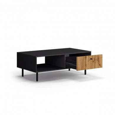 Table basse Daze Chêne Wotan Naturel Noir BOUTICA DESIGN MIC_TAB_110x40_F1_DAZE1