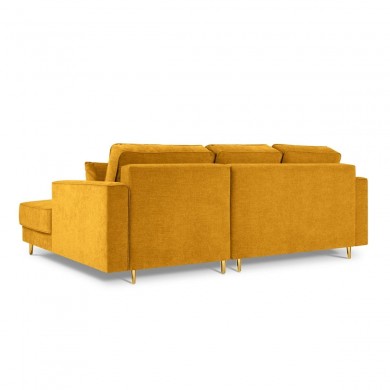 Canapé d'angle droit convertible avec coffre Dunas Jaune Pieds Métal Doré BOUTICA DESIGN MIC_RCF_86_A1_DUNAS3