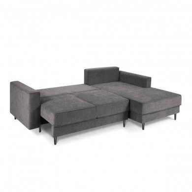 Canapé d'angle droit convertible avec coffre Dunas Gris Pieds Métal Chromé Noir BOUTICA DESIGN MIC_RCF_86_A3_DUNAS7