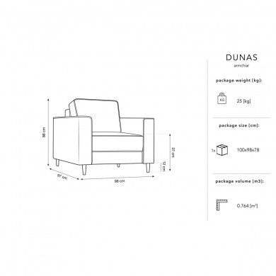 Fauteuil Dunas Rouge Pieds Métal Chromé Noir BOUTICA DESIGN MIC_ARM_86_A3_DUNAS4