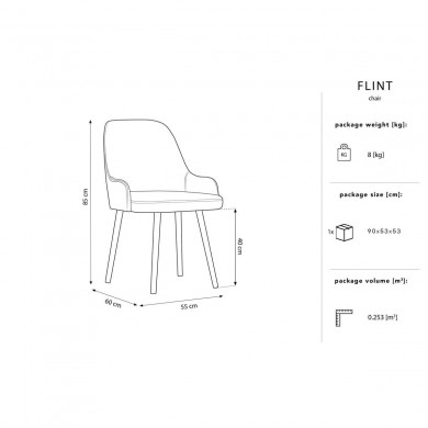 Chaise velours Flint Gris Clair BOUTICA DESIGN MIC_CH_F1_2_FLINT1