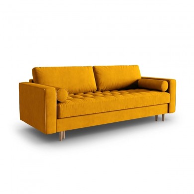 Canapé convertible avec coffre velours Gobi Jaune BOUTICA DESIGN MIC_3SF_44_F1_GOBI4