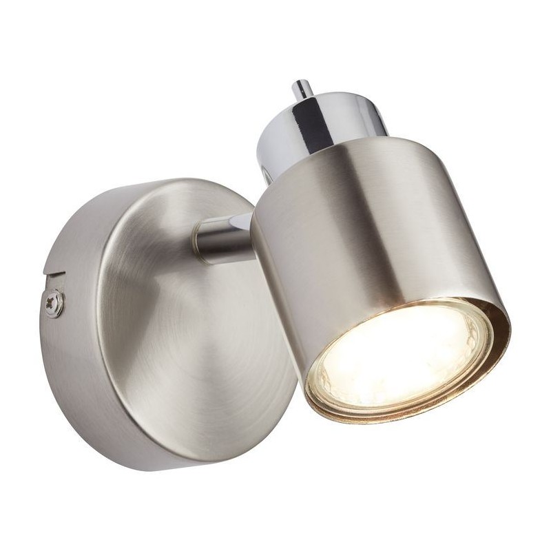 Applique murale ANDRES 1x10W GU10 Nickel-chrome BRI_74510_77 74510/77 Applique murale ANDRES 1x10W GU10 Nickel-chrome BRILLIANT 74510/77