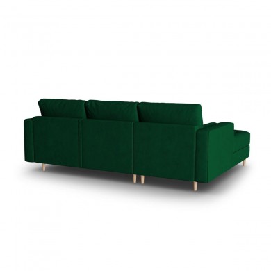 Canapé d'angle gauche convertible avec coffre velours Gobi Vert Bouteille BOUTICA DESIGN MIC_LCF_44_F1_GOBI3