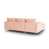 Canapé d'angle gauche convertible avec coffre velours Gobi Rose BOUTICA DESIGN MIC_LCF_44_F1_GOBI5