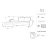 Canapé d'angle gauche convertible avec coffre Gobi Sable BOUTICA DESIGN MIC_LCF_69_F1_GOBI1