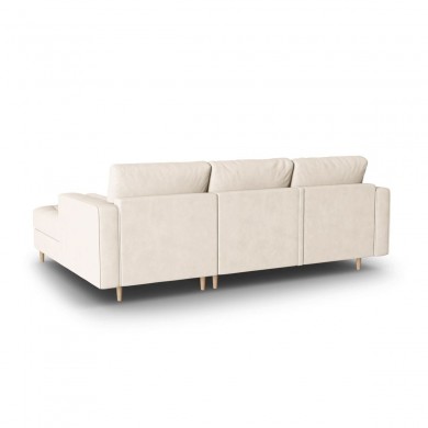 Canapé d'angle droit convertible avec coffre velours Gobi Beige BOUTICA DESIGN MIC_RCF_44_F1_GOBI1