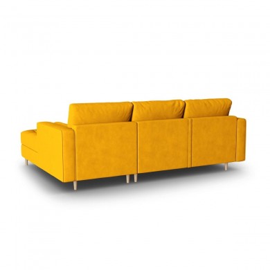 Canapé d'angle droit convertible avec coffre velours Gobi Jaune BOUTICA DESIGN MIC_RCF_44_F1_GOBI4