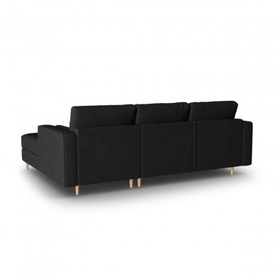 Canapé d'angle droit convertible avec coffre velours Gobi Noir BOUTICA DESIGN MIC_RCF_44_F1_GOBI9