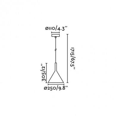 Suspension Noir & Or Led 24W PamG FARO 64162