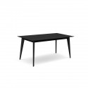 Table extensible Gran Placage Chêne Noir Chêne Noir 74x90x160
