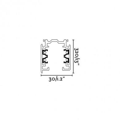 KIT Rail de spot projecteur NOIR Surface 1mètre NOIR FARO 64212