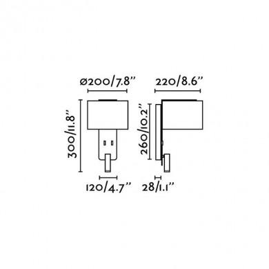 Applique Murale Fold Blanc E27 15W 64304 FARO 64304