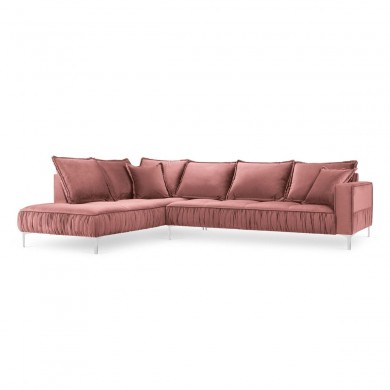Canapé d'angle gauche Jardanite Rose BOUTICA DESIGN MIC_LC_51_F1_JARDANITE10