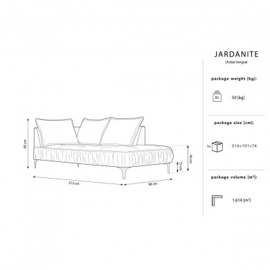 Canapé Méridienne droite velours Jardanite Vert Bouteille Pieds Métal Argenté BOUTICA DESIGN MIC_CHR_51_F1_JARDANITE3