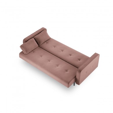 Canapé convertible velours Jasper Rose BOUTICA DESIGN MIC_3S_51_F1_JASPER1