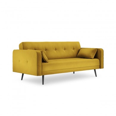 Canapé convertible velours Jasper Jaune BOUTICA DESIGN MIC_3S_51_F1_JASPER3