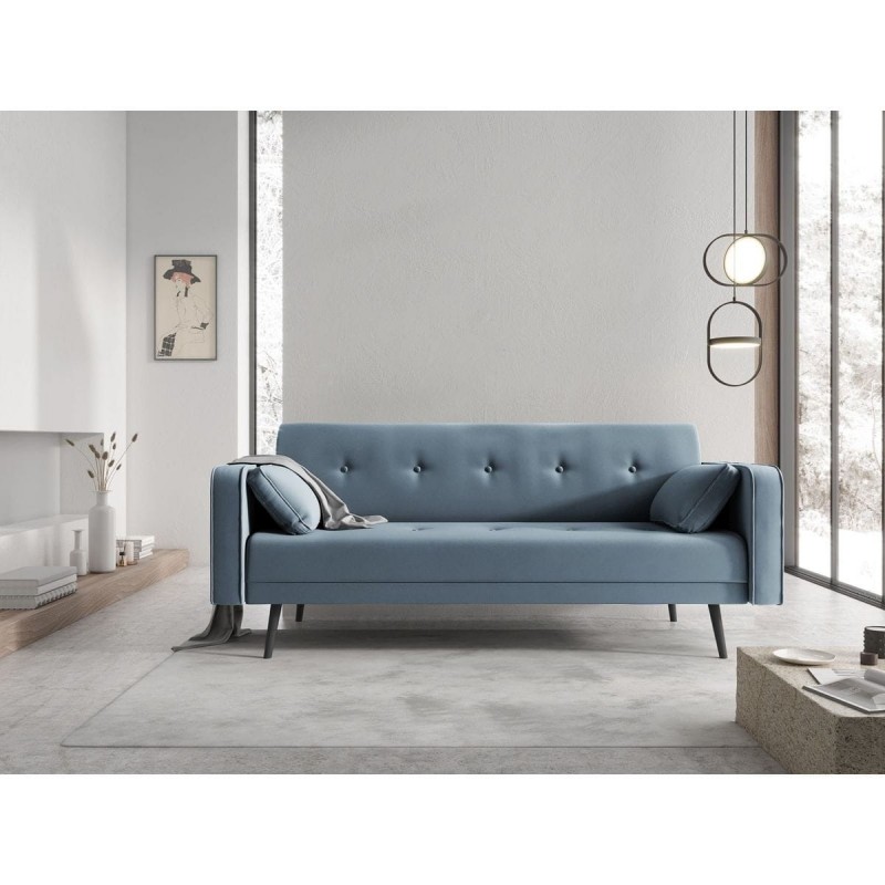 Canapé convertible velours Jasper Bleu Clair BOUTICA DESIGN MIC_3S_51_F1_JASPER5