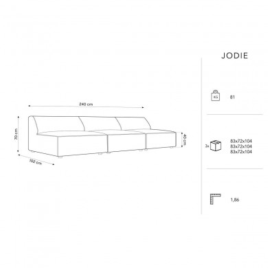 Canapé bouclette Jodie Beige L240cm BOUTICA DESIGN MIC_3SO_67_F1_JODIE1
