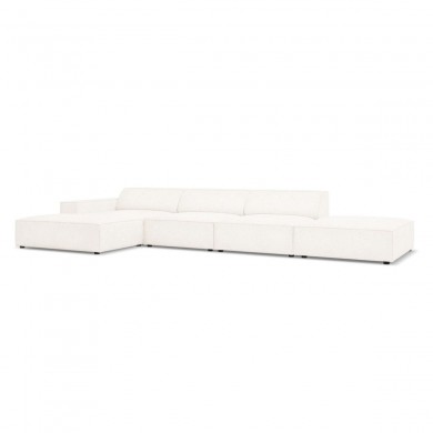 Canapé d'angle gauche bouclette Jodie Beige 5 Places BOUTICA DESIGN MIC_LCO_67_F1_JODIE1