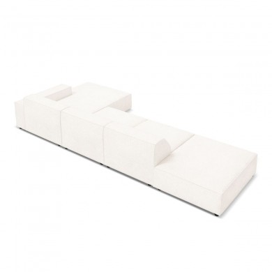 Canapé d'angle droit bouclette Jodie Beige 5 Places BOUTICA DESIGN MIC_RCO_67_F1_JODIE1