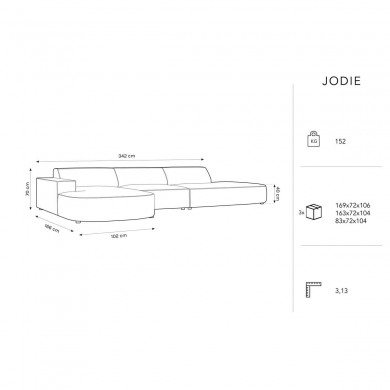 Canapé arrondi d'angle gauche bouclette Jodie Beige L342cm BOUTICA DESIGN MIC_RLCO_67_F1_JODIE1