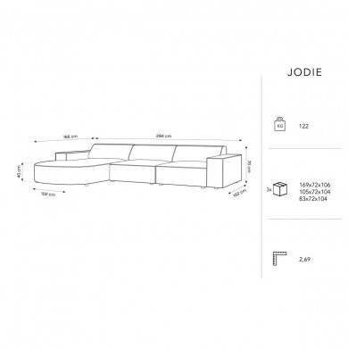 Canapé arrondi d'angle gauche bouclette Jodie Beige BOUTICA DESIGN MIC_RLC_67_F1_JODIE1