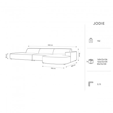 Canapé arrondi d'angle droit bouclette Jodie Beige L342cm BOUTICA DESIGN MIC_RRCO_67_F1_JODIE1