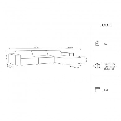 Canapé arrondi d'angle droit bouclette Jodie Beige BOUTICA DESIGN MIC_RRC_67_F1_JODIE1