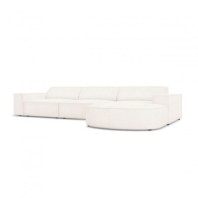 Canapé arrondi d'angle droit bouclette Jodie Beige BOUTICA DESIGN MIC_RRC_67_F1_JODIE1