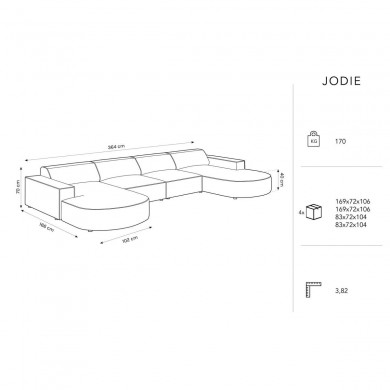 Canapé arrondi panoramique bouclette Jodie Beige BOUTICA DESIGN MIC_RU_67_F1_JODIE1
