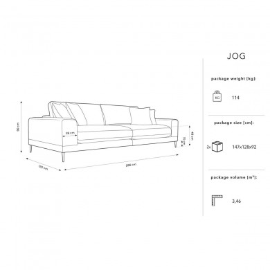 Canapé Jog Jaune BOUTICA DESIGN MIC_4S_124_F1_JOG7