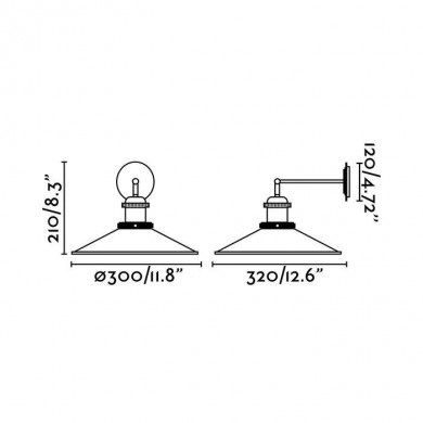 Applique Murale MARLIN E27 60W NOIR + OR FARO 65133