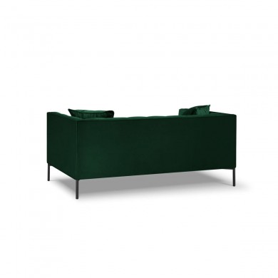 Canapé velours Karoo Vert Bouteille Pieds Métal Noir 2 Places BOUTICA DESIGN MIC_2S_51_F2_KAROO4