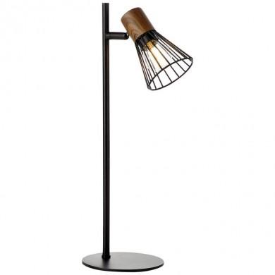 Lampe de table MANAMA 1x28W E14 Finition Bois-Noir mat BRI_78148_76 78148/76 Lampe de table MANAMA 1x28W E14 Finition Bois-Noir mat BRILLIANT 78148/76