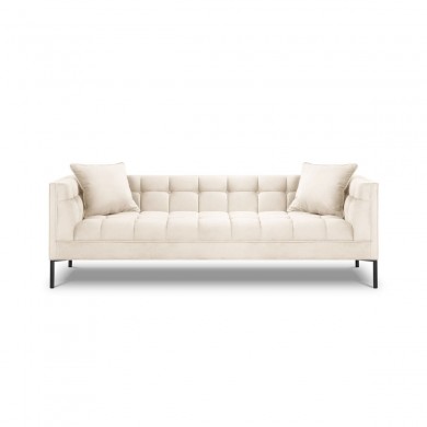 Canapé velours Karoo Beige Clair 3 Places BOUTICA DESIGN MIC_3S_51_F2_KAROO1