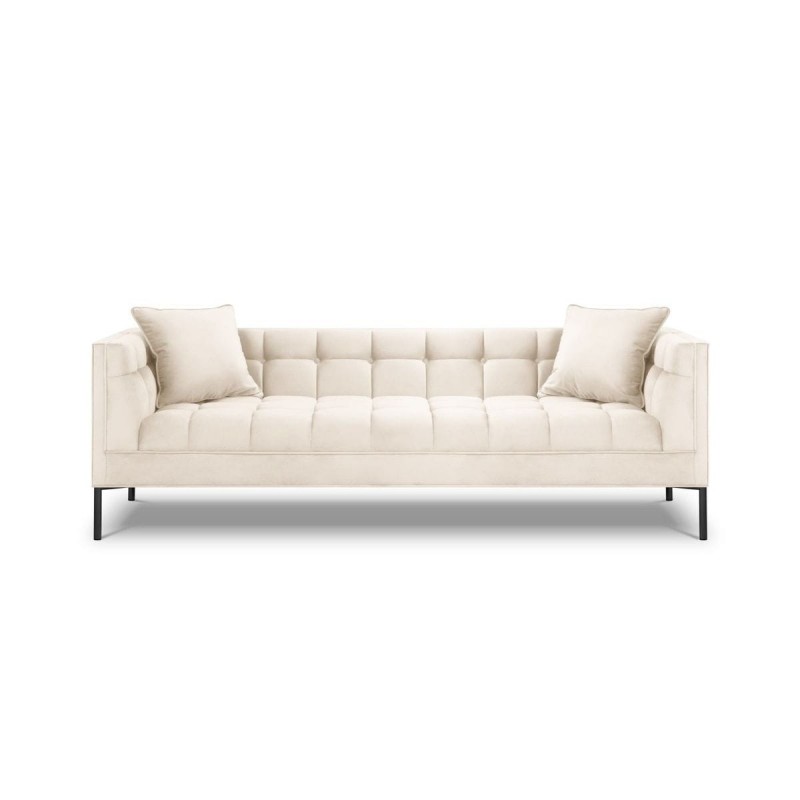 Canapé velours Karoo Beige Clair 3 Places BOUTICA DESIGN MIC_3S_51_F2_KAROO1