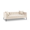 Canapé velours Karoo Beige Clair 3 Places BOUTICA DESIGN MIC_3S_51_F2_KAROO1