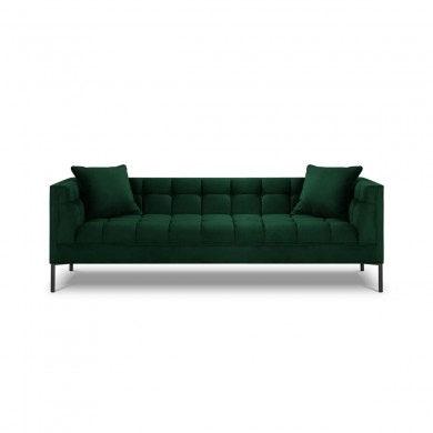 Canapé velours Karoo Vert Bouteille Pieds Métal Noir 3 Places BOUTICA DESIGN MIC_3S_51_F2_KAROO4