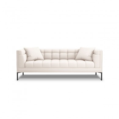 Canapé Karoo Beige Clair Pieds Métal Noir 3 Places BOUTICA DESIGN MIC_3S_78_F2_KAROO1