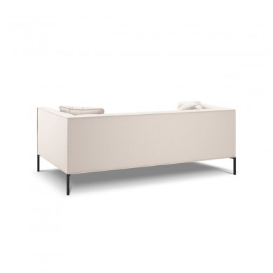 Canapé Karoo Beige Clair Pieds Métal Noir 3 Places BOUTICA DESIGN MIC_3S_78_F2_KAROO1