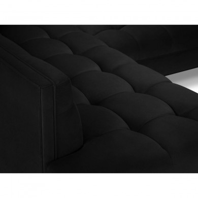 Canapé d'angle gauche Karoo Noir Pieds Métal Doré BOUTICA DESIGN MIC_LC_51_F1_KAROO11