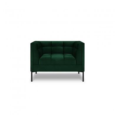 Fauteuil velours Karoo Vert Bouteille Pieds Métal Noir BOUTICA DESIGN MIC_ARM_51_F2_KAROO4