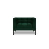 Fauteuil velours Karoo Vert Bouteille Pieds Métal Noir BOUTICA DESIGN MIC_ARM_51_F2_KAROO4